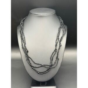 Black‎ Onyx Multi Strand Necklace